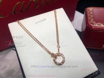 AAA Copy Cartier Love Necklace Pink Gold 